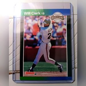 Will Clark # 249 1989 Donruss Baseball Card No Dot After INC Error Giants